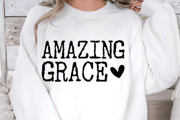 Amazing Grace SVG, Retro Typewriter PNG