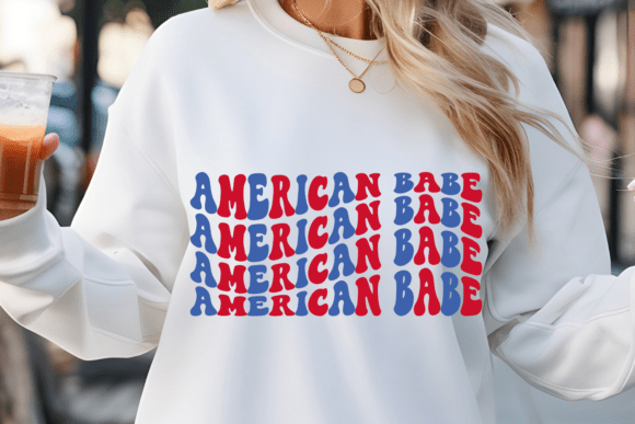 American Babe SVG, Retro 4th of July SVG
