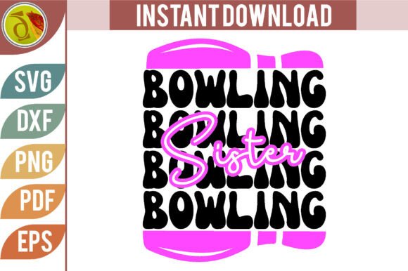 Bowling Sisterbowling SVG Retro