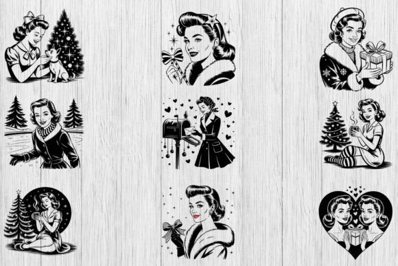 Christmas Retro Girl Svg Bundle Review