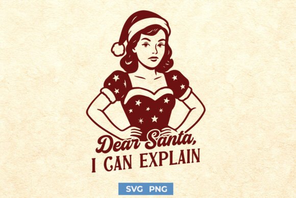 Dear Santa I Can Explain Retro Xmas SVG