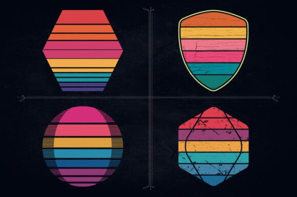 Graphic Shapes Retro Vintage SVG Design