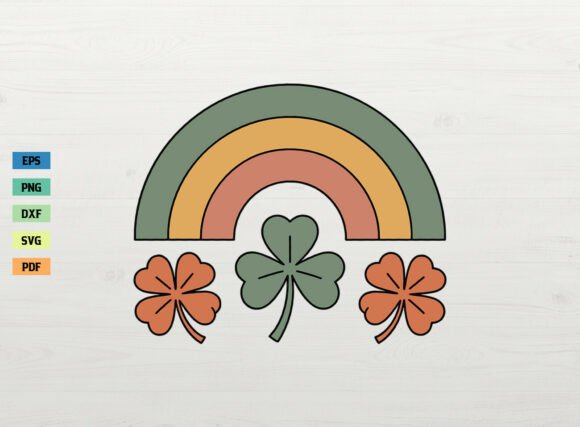 Rainbow Patrick s Day Retro Shirt SVG