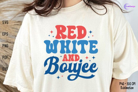 Red White and Boujee Retro Shirt SVG PNG Review