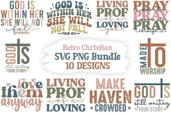Retro Christian SVG PNG Bundle Review