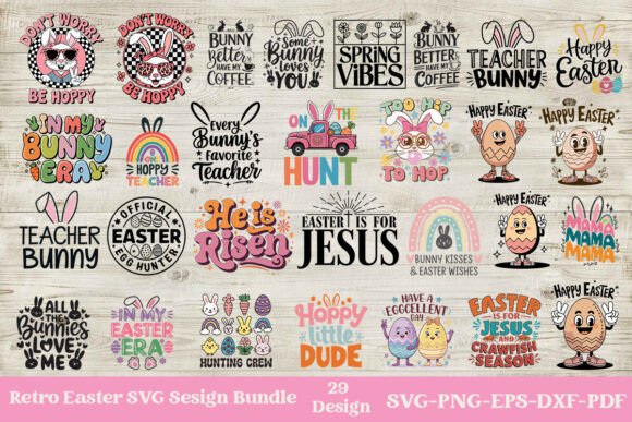 Retro Easter SVG Bundle Bunny Review