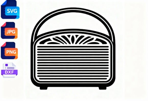 Retro Radio SVG Clipart Embroidery Review