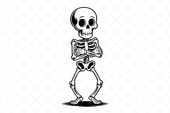Retro Skeleton SVG, Halloween SVG, 005 Review