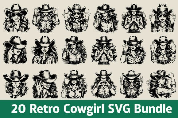 Review: Cowgirl Bundle Svg, Retro Cowgirl Svg