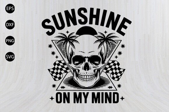 Sunshine on My Mind Svg, Retro Beach Svg