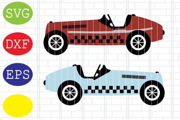 Vintage Race Car Svg, Retro Race Car Svg